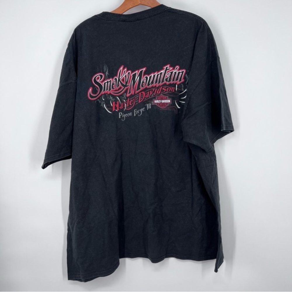 Harley Davidson Black Smoky Mountain Pigeon Forge TN Bear Graphic Tee Shirt 2012